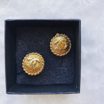 CHANEL vintage gold earrings