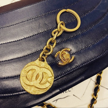 CHANEL gold key chain