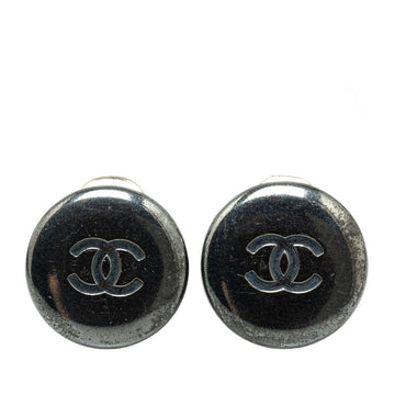 Chanel Vintage Coco Mark Metal Earrings