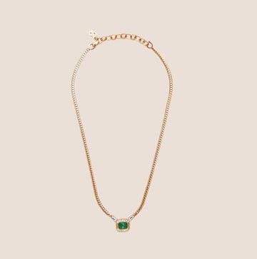 CHRISTIAN DIOR RHINESTONE EMBELLISHED CHAIN NECKLACE