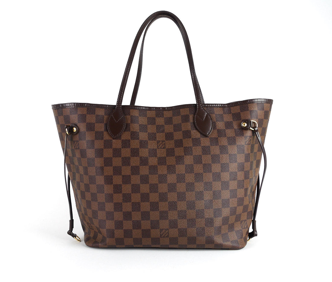 Louis Vuitto Neverfull MM Damier Ebène Canvas Tote Bag
