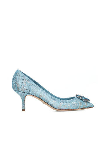 Dolce & Gabbana Women Rainbow Lace Décolleté With Broche