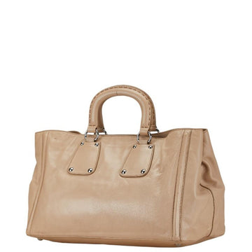 Beige Leather Prada Handbag