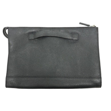 Black Leather Prada Clutch