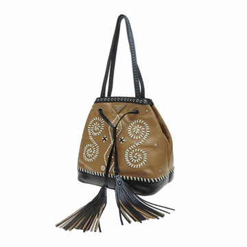 Brown Leather Prada Tote