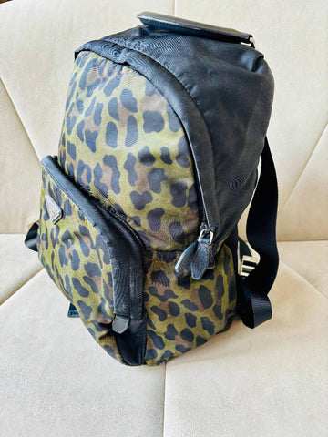 Multicolor Canvas Prada Backpack