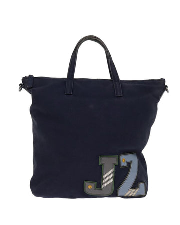 Navy Cotton Prada Handbag