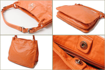 Orange Leather Prada Tote