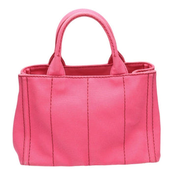 Pink Canvas Prada Canapa Tote