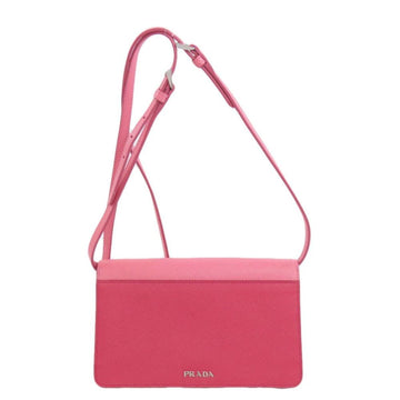 Pink Leather Prada Shoulder Bag