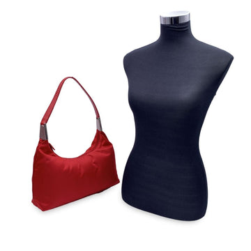 Red Leather Prada Shoulder Bag