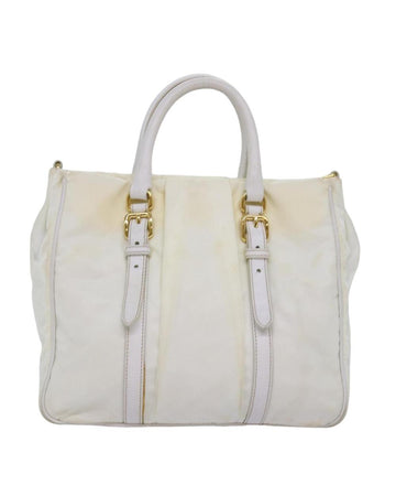 White Nylon Prada Handbag