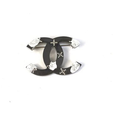 Chanel  Brooch B-1951 Black Silver Jewelry
