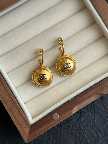 Chanel Gold Statement Earrings  #6E