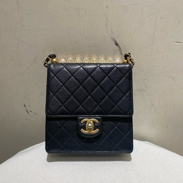Chanel Limited Edition Black Gold Crossbody Bag
