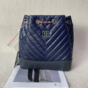 Chanel Navy Bucket Bag 5020703 -  Designer Handbag