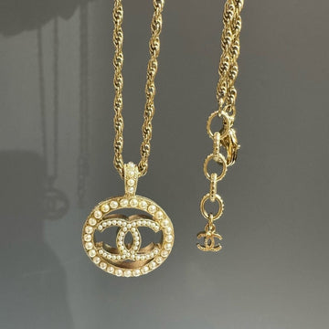 Chanel Classic Gold Pendant Necklace