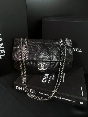 Chanel Caviar Limited Flap Bag Black Shoulder Bag