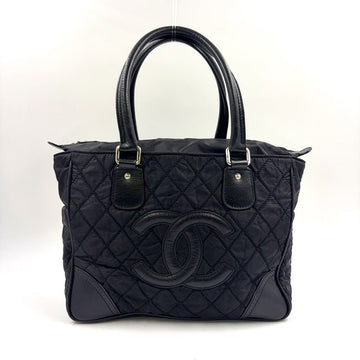 Chanel Nylon Leather Black Quilted Tote Bag LB109234