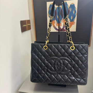 Chanel GST Black Caviar Tote Bag