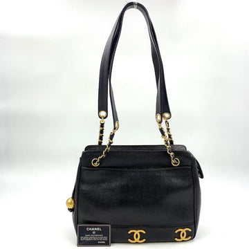 Vintage Chanel Caviar Leather Chain Tote Bag LB108824