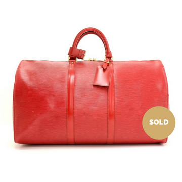 Louis Vuitto Keepall 50 Epi Leather Travel Bag