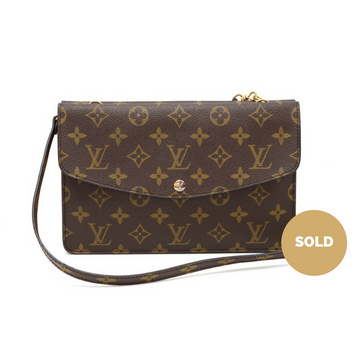 Louis Vuitto Pochette Double Rabat Monogram Canvas Shoulder Bag