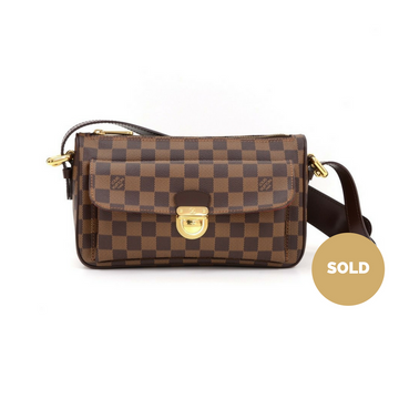 Louis Vuitto Ravello GM Damier Ebène Canvas Shoulder Bag