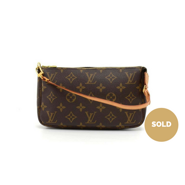 Louis Vuitto Pochette Accessories Monogram Canvas Evening Bag