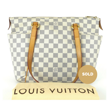 Louis Vuitto Totally PM Damier Azur Canvas Shoulder Bag