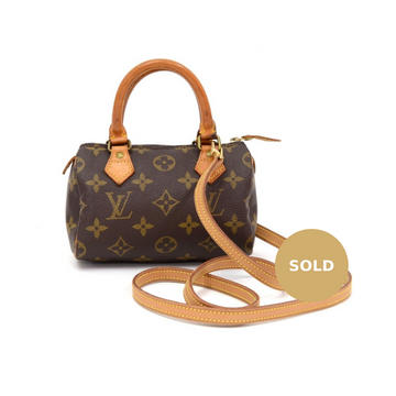 Louis Vuitto Mini Speedy Handbag with Strap