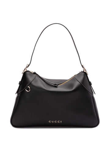 Gucci Women Gg Emblem Large Leather Shoulder Bag