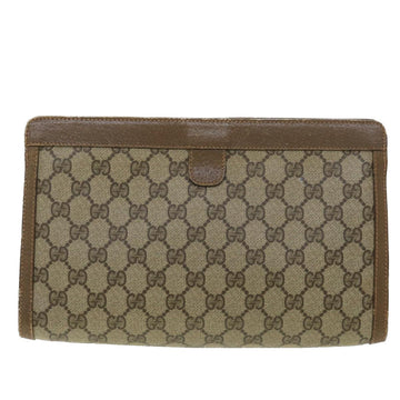GUCCI EC Canvas Web Sherry Line Clutch Bag Beige Red Green 89 01 033  th3487