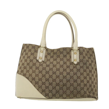GUCCI EC Canvas Sherry Line Shoulder Bag Beige