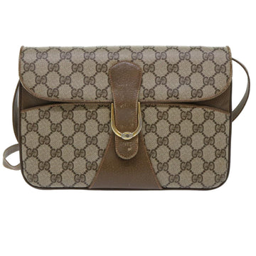 GUCCI EC Canvas Shoulder Bag PVC Leather Beige 90402025  th3857