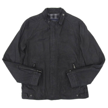 Burberry Leather Jacket Black Check