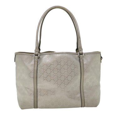 GUCCI EC Canvas Shoulder Bag Silver 197953  tp598