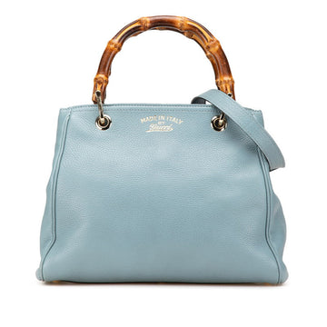 Gucci Leather Bamboo Shopper 2way Bag 336032