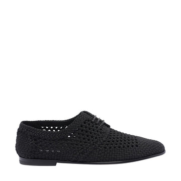 Dolce&Gabbana Men Woven Fabric Derby Shoes