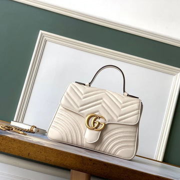 EC Marmont 26.5cm White Calfskin Gold Hardware