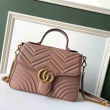 EC Marmont 26.5cm Dark Beige Calfskin Gold Hardware