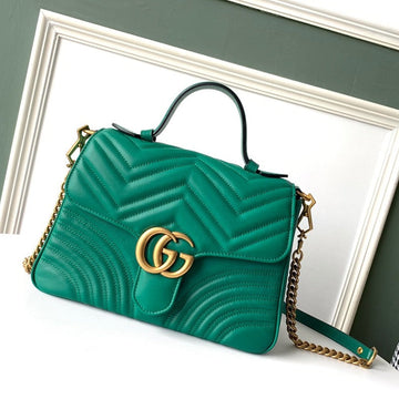 EC Marmont 26.5cm Green Calfskin Gold Hardware