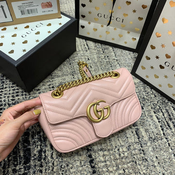 EC Marmont 22cm Pink Calfskin Gold Hardware