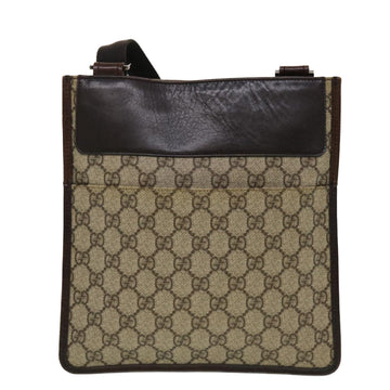 GUCCI EC Canvas Shoulder Bag PVC Leather Beige 27639  yk7163