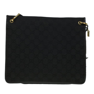 GUCCI EC Canvas Shoulder Bag Black 91762  yk7260