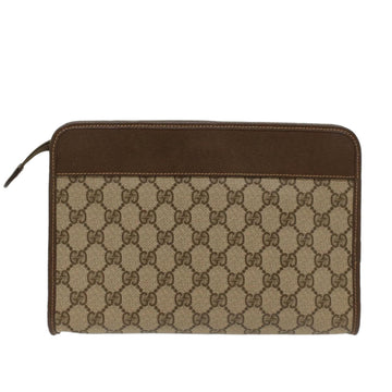 GUCCI EC Canvas Clutch Bag PVC Leather Beige 014.122.6063.4021  yk7734