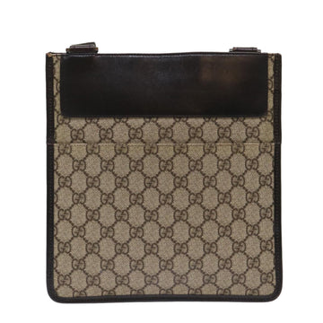 GUCCI EC Canvas Shoulder Bag PVC Leather Beige 27639  yk7766