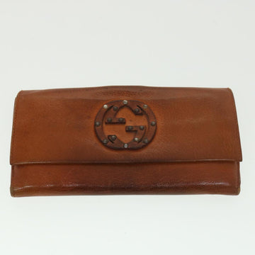 GUCCI EC Canvas Web Sherry Line Long Wallet 2Set Beige Brown Red  yt976